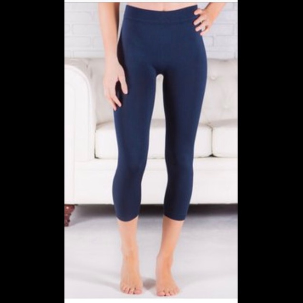 Nwt Jenny Boston indero cropped navy leggings s/m